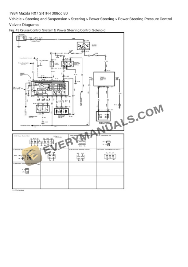 Mazda RX7 1984 Electrical Diagrams 2RTR-1308cc 80 4 Mazda RX7 1984 Electrical Diagrams 2RTR-1308cc 80 - Image 2