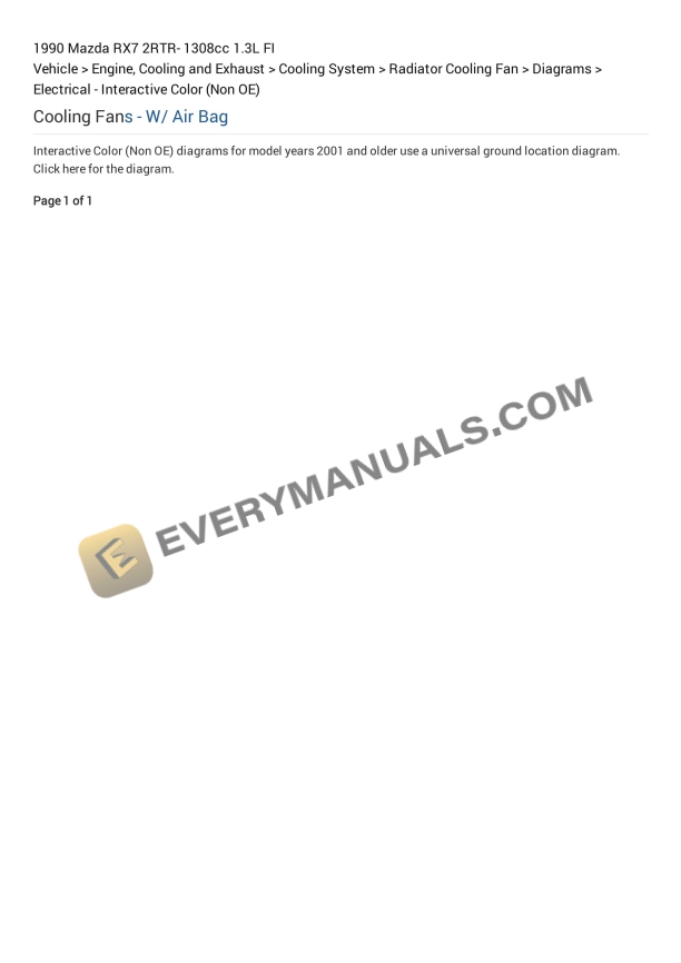 Mazda RX7 1990 Electrical Diagrams 2RTR- 1308cc 1.3L FI 1 mazda rx7 1990 electrical diagrams 2rtr 1308cc 13l fi 1