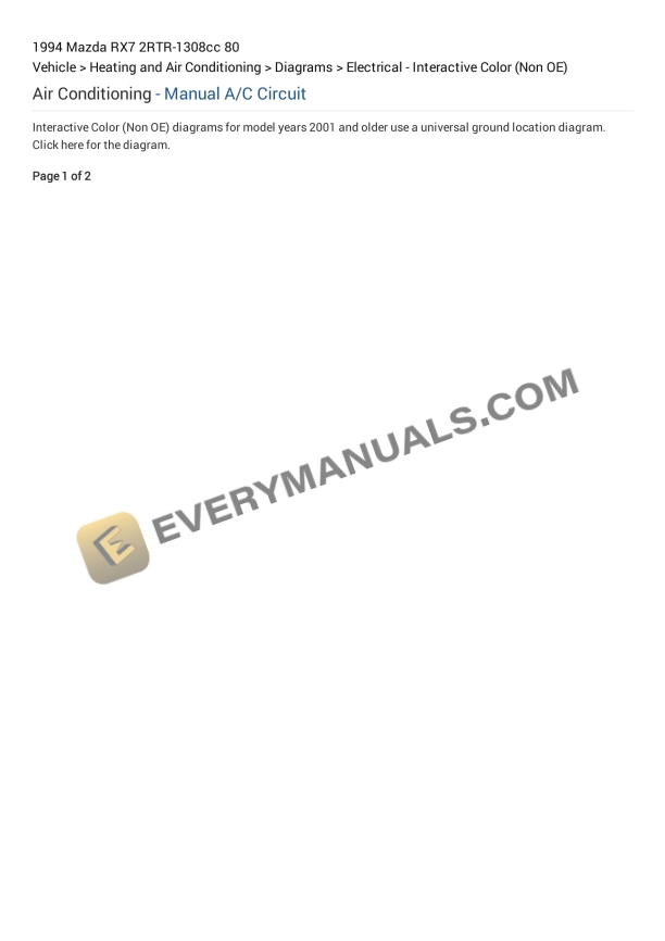 mazda rx7 1994 electrical diagrams 2rtr 1308cc 80 1