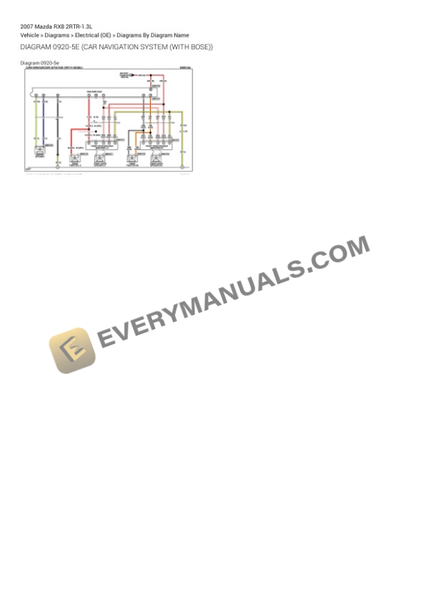 Mazda RX8 2007 Electrical Diagrams 2RTR-1.3L 5 Mazda RX8 2007 Electrical Diagrams 2RTR-1.3L - Image 3