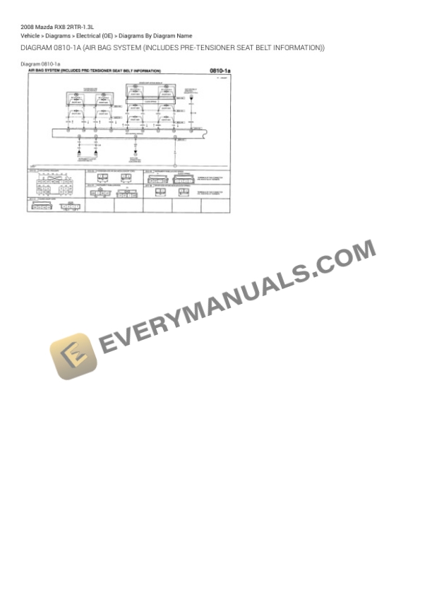 Mazda RX8 2008 Electrical Diagrams 2RTR-1.3L 4 Mazda RX8 2008 Electrical Diagrams 2RTR-1.3L - Image 2