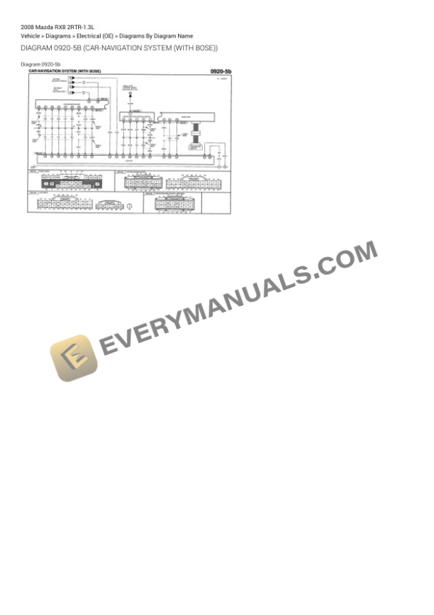 Mazda RX8 2008 Electrical Diagrams 2RTR-1.3L 5 Mazda RX8 2008 Electrical Diagrams 2RTR-1.3L - Image 3