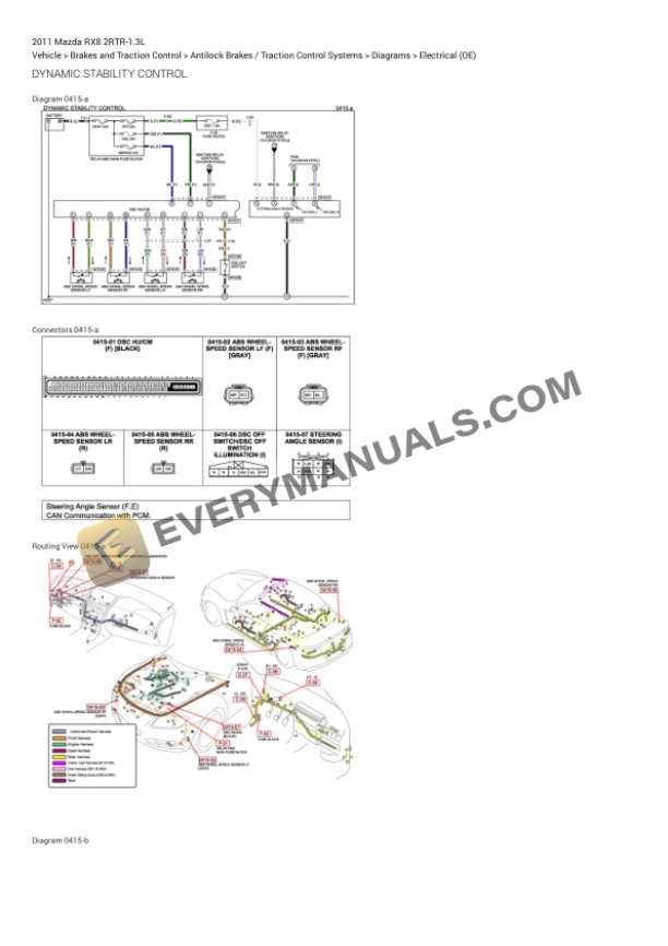 Mazda RX8 2011 Electrical Diagrams 2RTR-1.3L 6 Mazda RX8 2011 Electrical Diagrams 2RTR-1.3L - Image 4