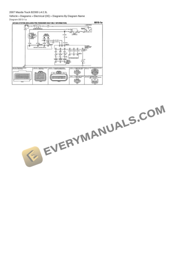 Mazda Truck B2300 2007 Electrical Diagrams L4-2.3L 4 Mazda Truck B2300 2007 Electrical Diagrams L4-2.3L - Image 2