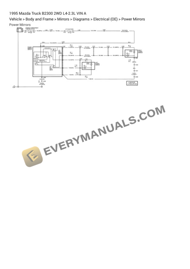 Mazda Truck B2300 2WD 1995 Electrical Diagrams L4-2.3L VIN A 7 Mazda Truck B2300 2WD 1995 Electrical Diagrams L4-2.3L VIN A - Image 5