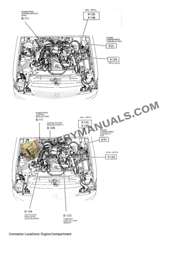 Mazda Truck B2500 SX Regular Cab 2WD 2000 Electrical Diagrams L4-2.5L VIN C 4 Mazda Truck B2500 SX Regular Cab 2WD 2000 Electrical Diagrams L4-2.5L VIN C - Image 2