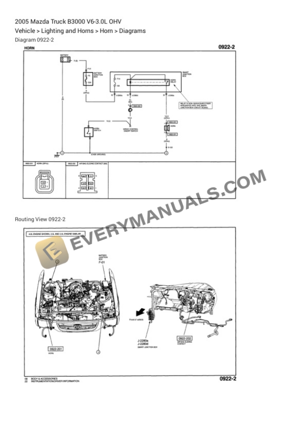 Mazda Truck B3000 2005 Electrical Diagrams V6-3.0L OHV 6 Mazda Truck B3000 2005 Electrical Diagrams V6-3.0L OHV - Image 4