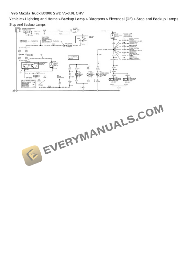 Mazda Truck B3000 2WD 1995 Electrical Diagrams V6-3.0L OHV 5 Mazda Truck B3000 2WD 1995 Electrical Diagrams V6-3.0L OHV - Image 3