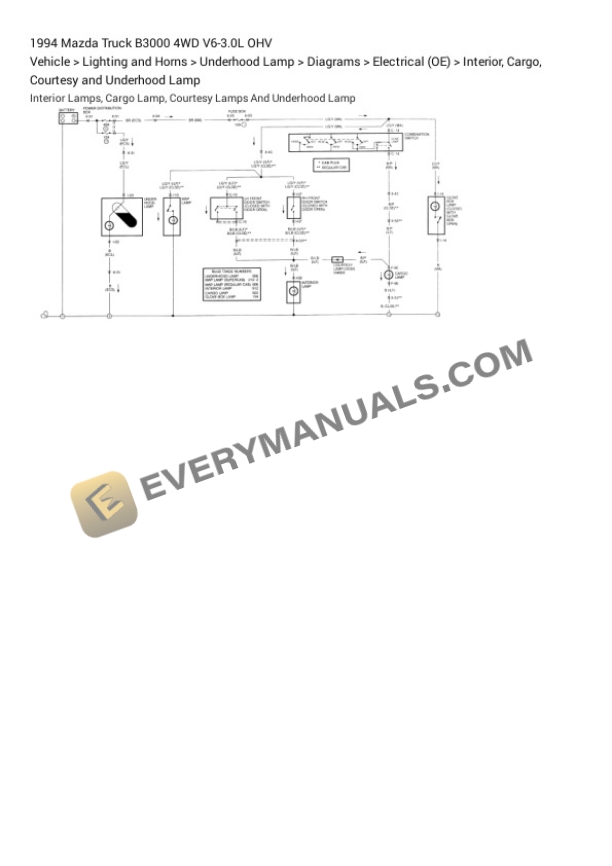 Mazda Truck B3000 4WD 1994 Electrical Diagrams V6-3.0L OHV 6 Mazda Truck B3000 4WD 1994 Electrical Diagrams V6-3.0L OHV - Image 4