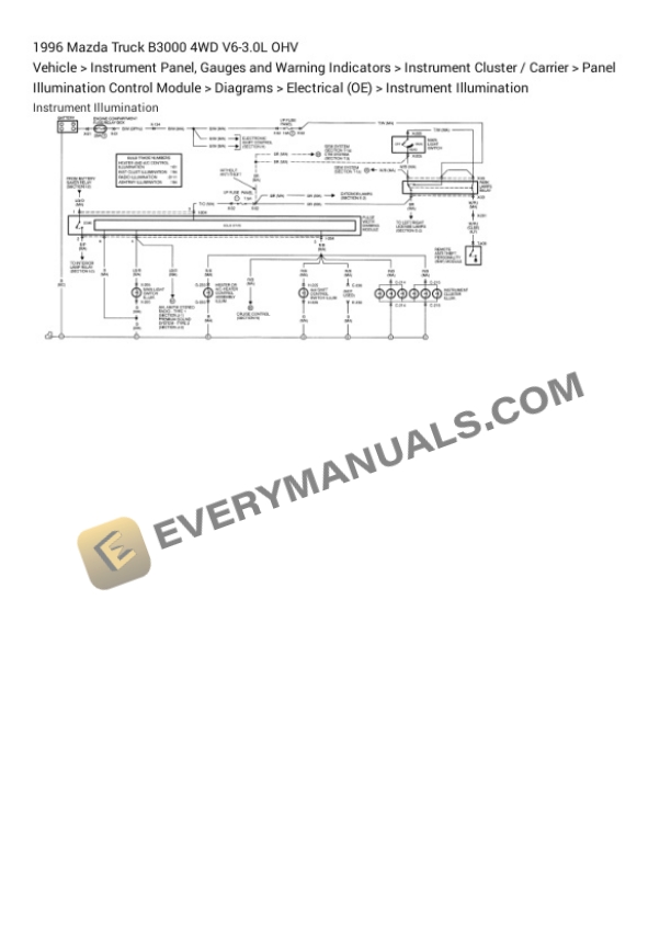 Mazda Truck B3000 4WD 1996 Electrical Diagrams V6-3.0L OHV 5 Mazda Truck B3000 4WD 1996 Electrical Diagrams V6-3.0L OHV - Image 3