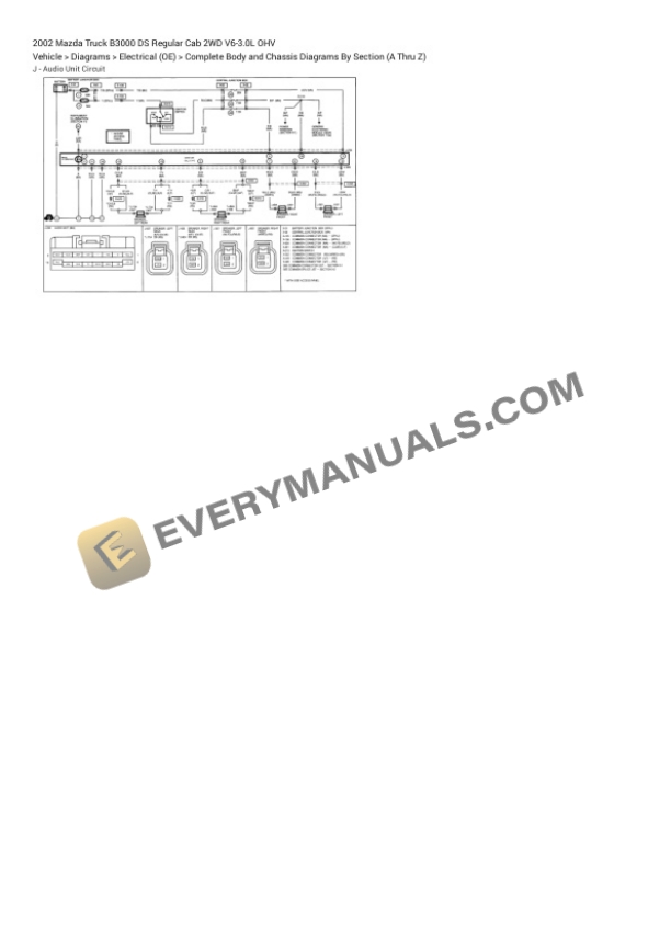 Mazda Truck B3000 DS Regular Cab 2WD 2002 Electrical Diagrams V6-3.0L OHV 7 Mazda Truck B3000 DS Regular Cab 2WD 2002 Electrical Diagrams V6-3.0L OHV - Image 5