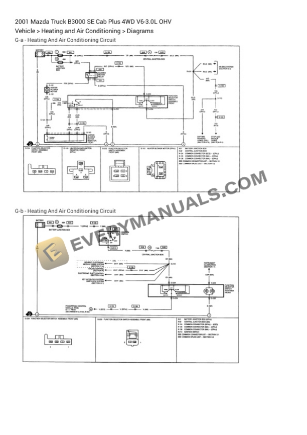 Mazda Truck B3000 SE Cab Plus 4WD 2001 Electrical Diagrams V6-3.0L OHV 6 Mazda Truck B3000 SE Cab Plus 4WD 2001 Electrical Diagrams V6-3.0L OHV - Image 4