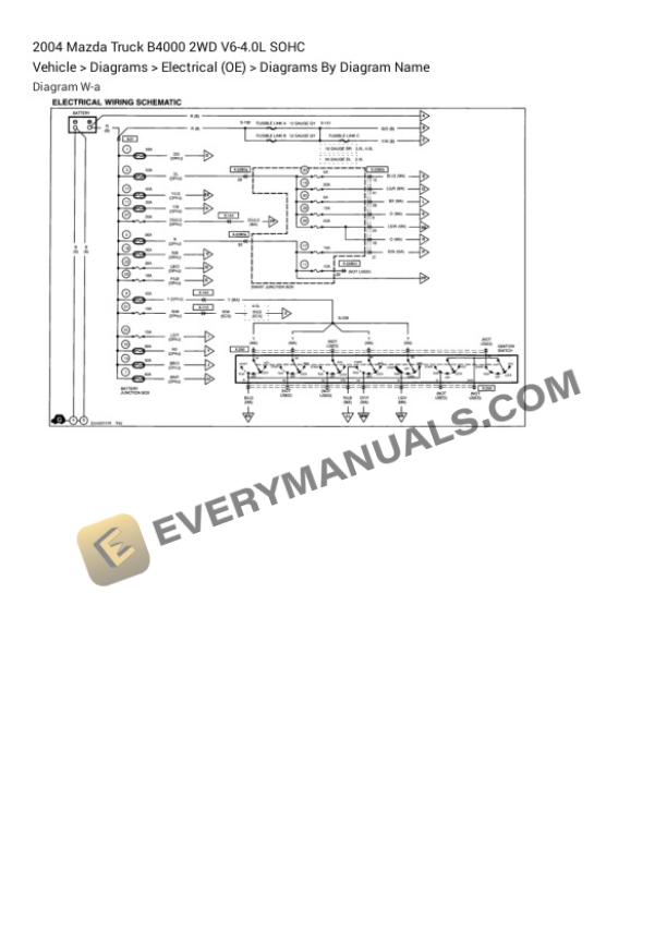 Mazda Truck B4000 2WD 2004 Electrical Diagrams V6-4.0L SOHC 5 Mazda Truck B4000 2WD 2004 Electrical Diagrams V6-4.0L SOHC - Image 3