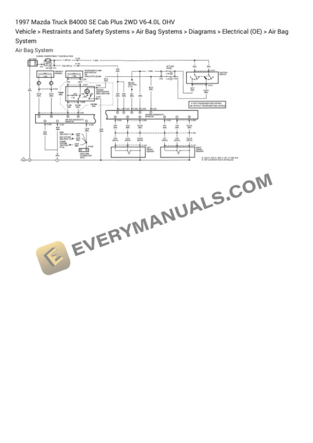Mazda Truck B4000 SE Cab Plus 2WD 1997 Electrical Diagrams V6-4.0L OHV 6 Mazda Truck B4000 SE Cab Plus 2WD 1997 Electrical Diagrams V6-4.0L OHV - Image 4