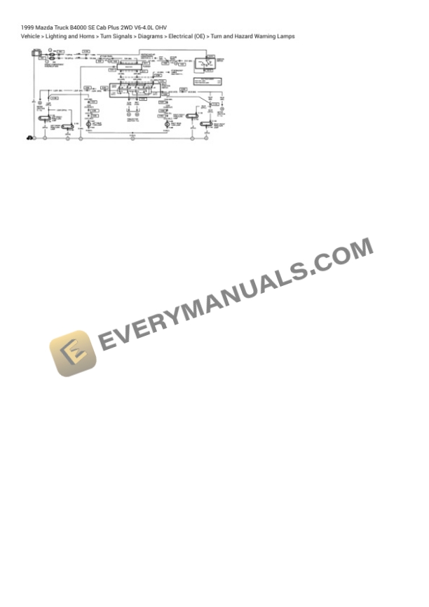 Mazda Truck B4000 SE Cab Plus 2WD 1999 Electrical Diagrams V6-4.0L OHV 5 Mazda Truck B4000 SE Cab Plus 2WD 1999 Electrical Diagrams V6-4.0L OHV - Image 3