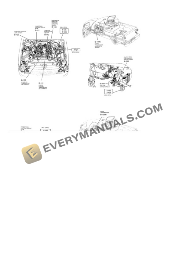 Mazda Truck B4000 SE Cab Plus 4 4WD 2000 Electrical Diagrams V6-4.0L OHV 4 Mazda Truck B4000 SE Cab Plus 4 4WD 2000 Electrical Diagrams V6-4.0L OHV - Image 2
