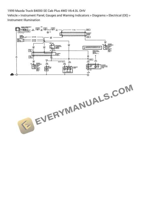 Mazda Truck B4000 SE Cab Plus 4WD 1999 Electrical Diagrams V6-4.0L OHV 6 Mazda Truck B4000 SE Cab Plus 4WD 1999 Electrical Diagrams V6-4.0L OHV - Image 4
