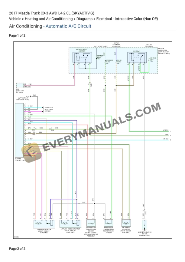 Mazda Truck CX-3 AWD 2017 Electrical Diagrams L4-2.0L (SKYACTIV-G)
