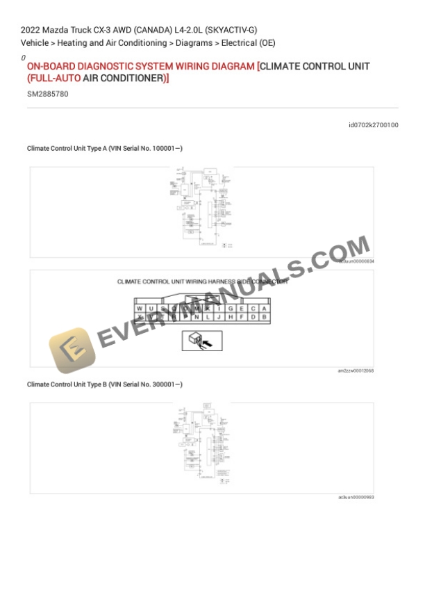 Mazda Truck CX-3 AWD (CANADA) 2022 Electrical Diagrams L4-2.0L (SKYACTIV-G) 5 Mazda Truck CX-3 AWD (CANADA) 2022 Electrical Diagrams L4-2.0L (SKYACTIV-G) - Image 3
