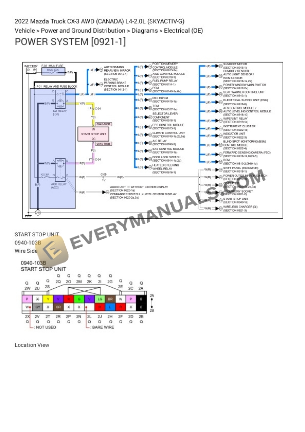 Mazda Truck CX-3 AWD (CANADA) 2022 Electrical Diagrams L4-2.0L (SKYACTIV-G) 6 Mazda Truck CX-3 AWD (CANADA) 2022 Electrical Diagrams L4-2.0L (SKYACTIV-G) - Image 4