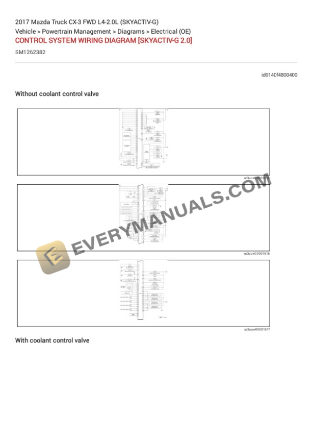 Mazda Truck CX-3 FWD 2017 Electrical Diagrams L4-2.0L (SKYACTIV-G) 4 Mazda Truck CX-3 FWD 2017 Electrical Diagrams L4-2.0L (SKYACTIV-G) - Image 2