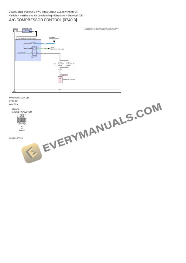 Mazda Truck CX-3 FWD (MEXICO) 2022 Electrical Diagrams L4-2.0L (SKYACTIV-G)