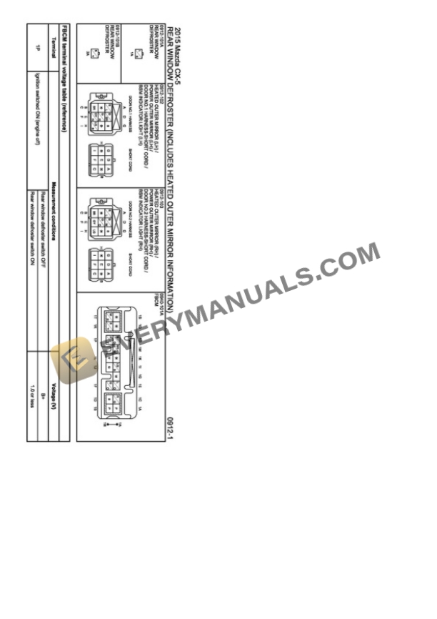 Mazda Truck CX-5 AWD 2015 Electrical Diagrams L4-2.0L (SKYACTIV-G) 4 Mazda Truck CX-5 AWD 2015 Electrical Diagrams L4-2.0L (SKYACTIV-G) - Image 2