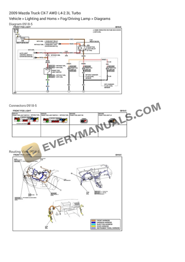 Mazda Truck CX-7 AWD 2009 Electrical Diagrams L4-2.3L Turbo 6 Mazda Truck CX-7 AWD 2009 Electrical Diagrams L4-2.3L Turbo - Image 4
