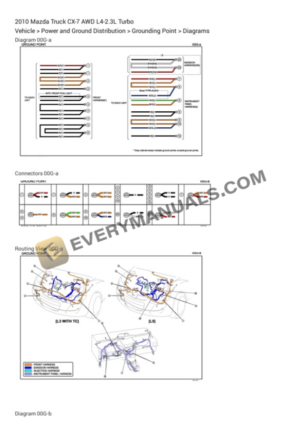 Mazda Truck CX-7 AWD 2010 Electrical Diagrams L4-2.3L Turbo 6 Mazda Truck CX-7 AWD 2010 Electrical Diagrams L4-2.3L Turbo - Image 4