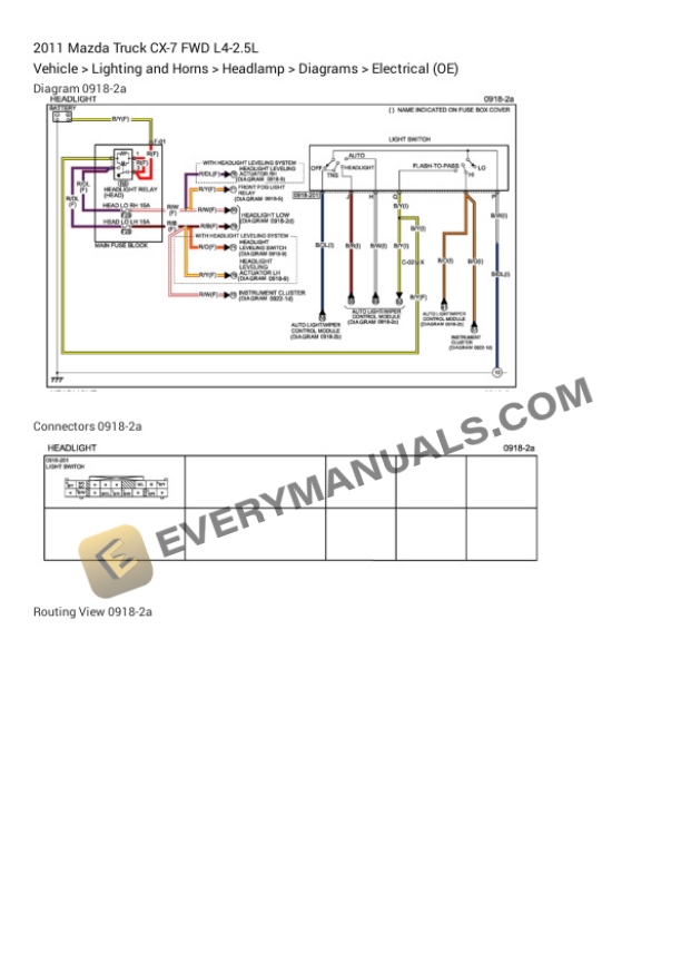 Mazda Truck CX-7 FWD 2011 Electrical Diagrams L4-2.5L 6 Mazda Truck CX-7 FWD 2011 Electrical Diagrams L4-2.5L - Image 4