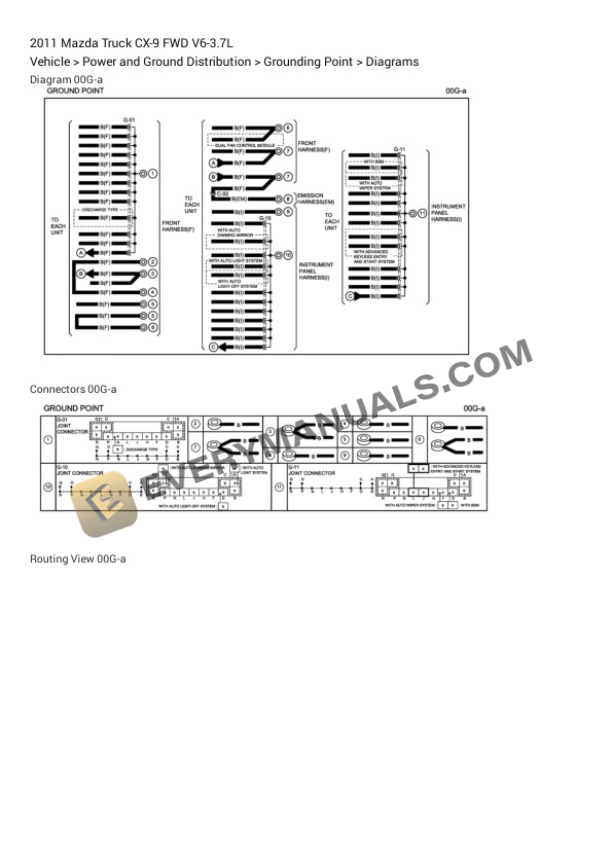 Mazda Truck CX-9 FWD 2011 Electrical Diagrams V6-3.7L 6 Mazda Truck CX-9 FWD 2011 Electrical Diagrams V6-3.7L - Image 4
