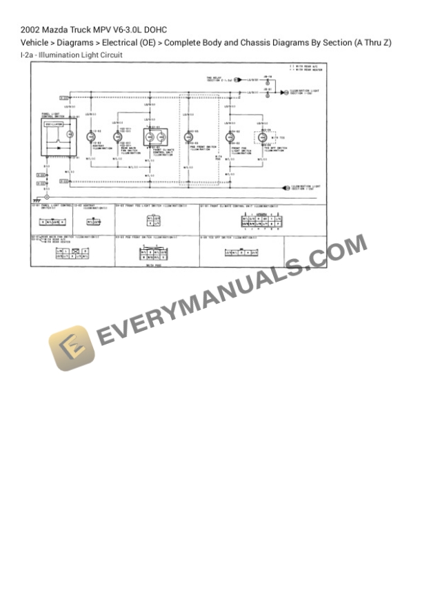 Mazda Truck MPV 2002 Electrical Diagrams V6-3.0L DOHC 5 Mazda Truck MPV 2002 Electrical Diagrams V6-3.0L DOHC - Image 3