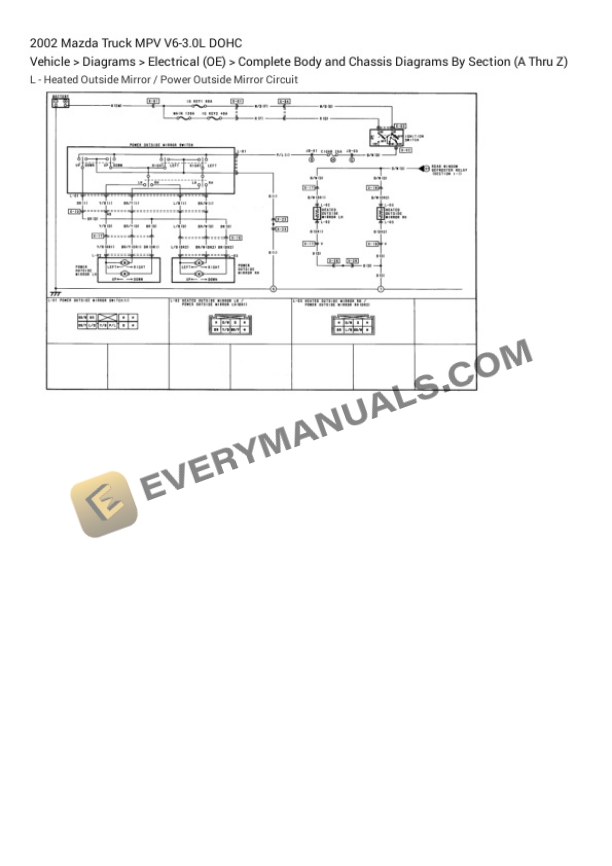 Mazda Truck MPV 2002 Electrical Diagrams V6-3.0L DOHC 7 Mazda Truck MPV 2002 Electrical Diagrams V6-3.0L DOHC - Image 5