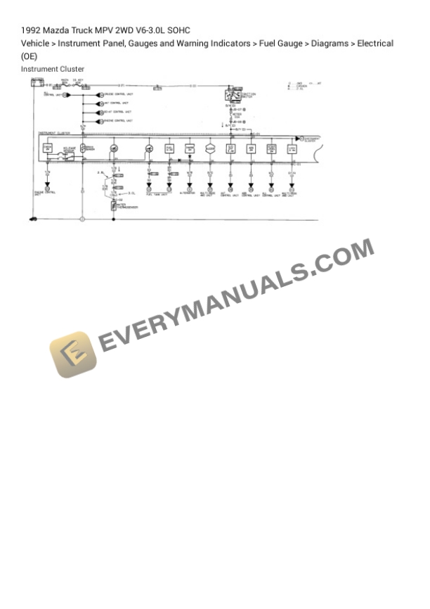 Mazda Truck MPV 2WD 1992 Electrical Diagrams V6-3.0L SOHC 6 Mazda Truck MPV 2WD 1992 Electrical Diagrams V6-3.0L SOHC - Image 4