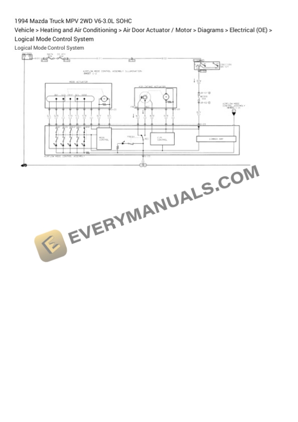 Mazda Truck MPV 2WD 1994 Electrical Diagrams V6-3.0L SOHC 5 Mazda Truck MPV 2WD 1994 Electrical Diagrams V6-3.0L SOHC - Image 3