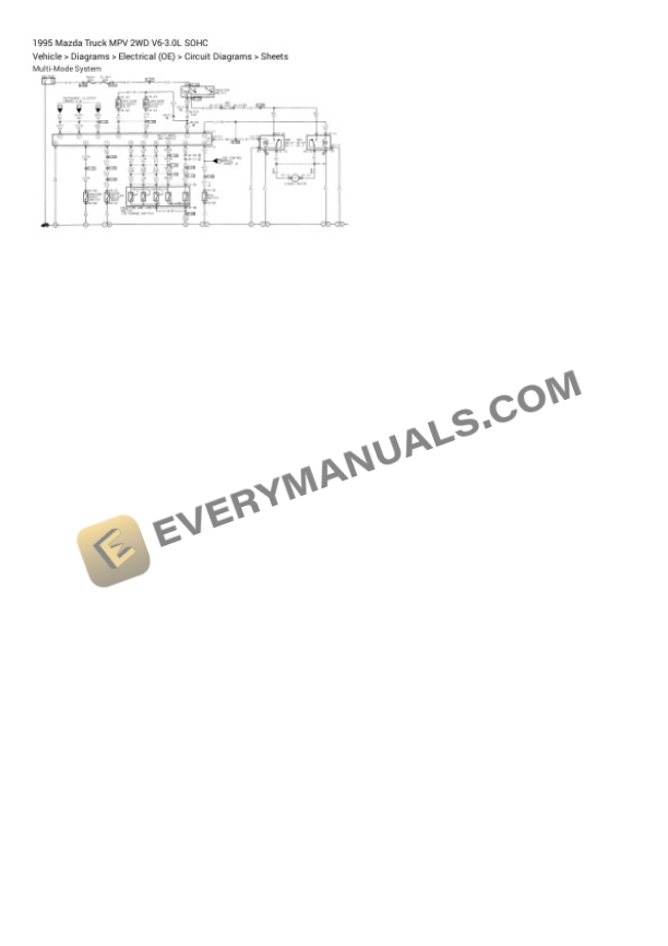 Mazda Truck MPV 2WD 1995 Electrical Diagrams V6-3.0L SOHC 6 Mazda Truck MPV 2WD 1995 Electrical Diagrams V6-3.0L SOHC - Image 4