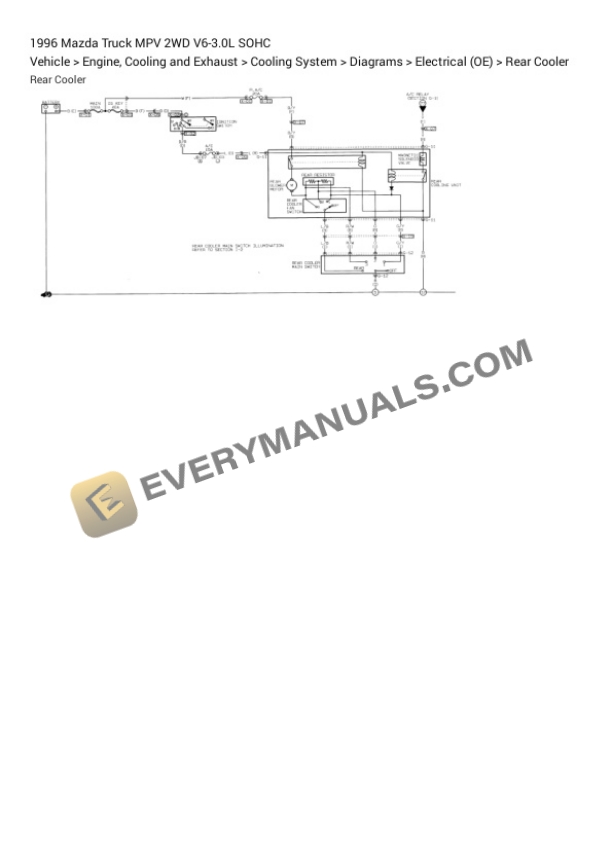 Mazda Truck MPV 2WD 1996 Electrical Diagrams V6-3.0L SOHC 6 Mazda Truck MPV 2WD 1996 Electrical Diagrams V6-3.0L SOHC - Image 4