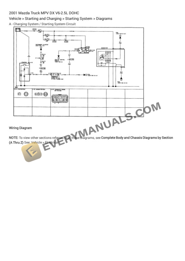 Mazda Truck MPV DX 2001 Electrical Diagrams V6-2.5L DOHC 7 Mazda Truck MPV DX 2001 Electrical Diagrams V6-2.5L DOHC - Image 5