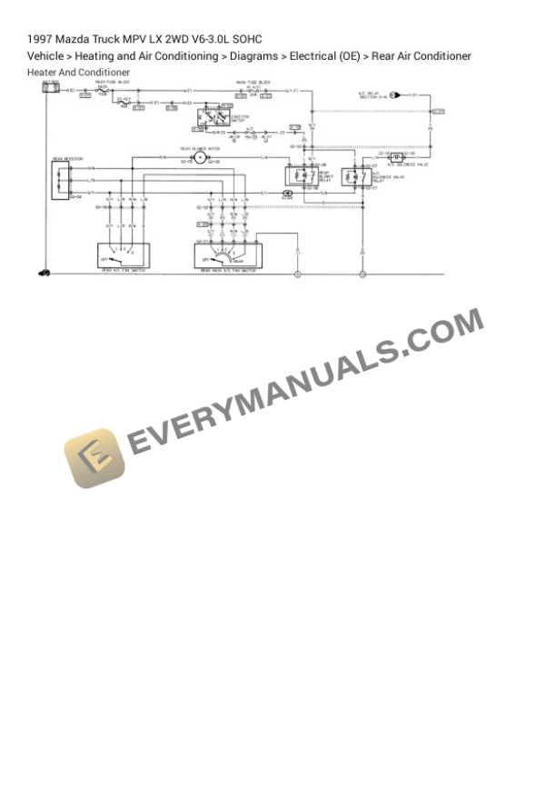 Mazda Truck MPV LX 2WD 1997 Electrical Diagrams V6-3.0L SOHC 6 Mazda Truck MPV LX 2WD 1997 Electrical Diagrams V6-3.0L SOHC - Image 4