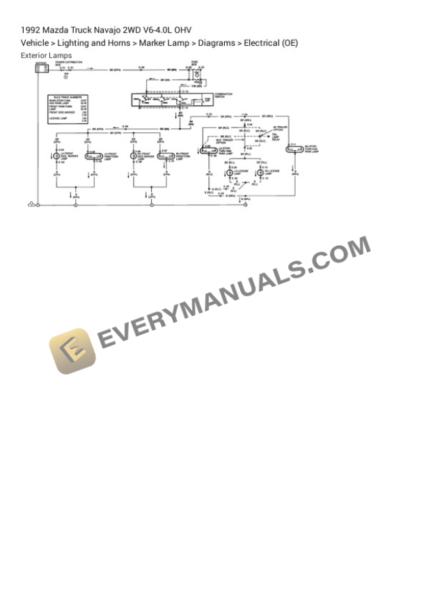 Mazda Truck Navajo 2WD 1992 Electrical Diagrams V6-4.0L OHV 7 Mazda Truck Navajo 2WD 1992 Electrical Diagrams V6-4.0L OHV - Image 5