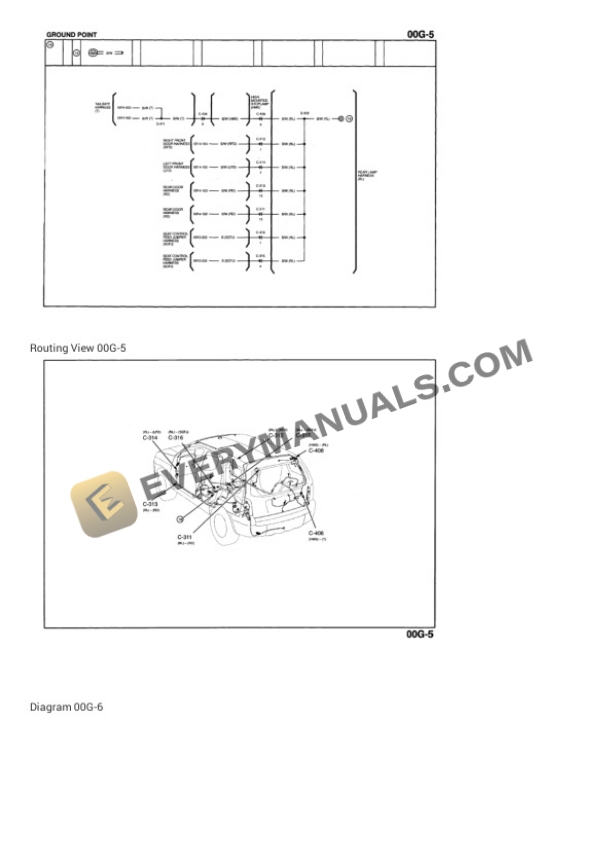 Mazda Truck Tribute 4WD 2005 Electrical Diagrams V6-3.0L DOHC 5 Mazda Truck Tribute 4WD 2005 Electrical Diagrams V6-3.0L DOHC - Image 3