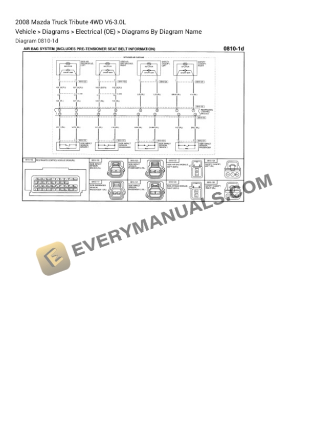 Mazda Truck Tribute 4WD 2008 Electrical Diagrams V6-3.0L 4 Mazda Truck Tribute 4WD 2008 Electrical Diagrams V6-3.0L - Image 2