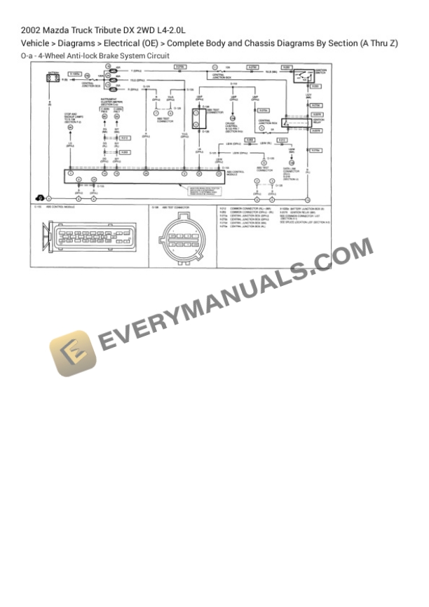 Mazda Truck Tribute DX 2WD 2002 Electrical Diagrams L4-2.0L 7 Mazda Truck Tribute DX 2WD 2002 Electrical Diagrams L4-2.0L - Image 5