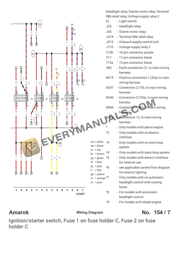Volkswagen Amarok DoubleCab (2HB) (MEXICO) 2015 Electrical Diagrams L4-2.0L DSL Turbo (CNFB) 6 Volkswagen Amarok DoubleCab (2HB) (MEXICO) 2015 Electrical Diagrams L4-2.0L DSL Turbo (CNFB) - Image 4