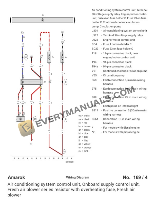 Volkswagen Amarok DoubleCab (2HB) (MEXICO) 2015 Electrical Diagrams L4-2.0L Turbo (CFPA) 4 Volkswagen Amarok DoubleCab (2HB) (MEXICO) 2015 Electrical Diagrams L4-2.0L Turbo (CFPA) - Image 2