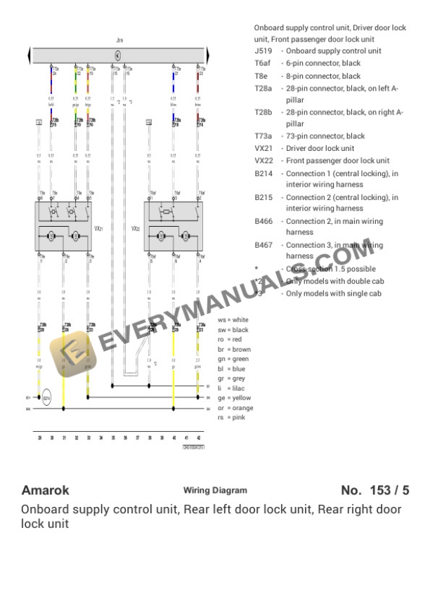 Volkswagen Amarok DoubleCab (2HB) (MEXICO) 2016 Electrical Diagrams L4-2.0L DSL Turbo (CNFB) 4 Volkswagen Amarok DoubleCab (2HB) (MEXICO) 2016 Electrical Diagrams L4-2.0L DSL Turbo (CNFB) - Image 2