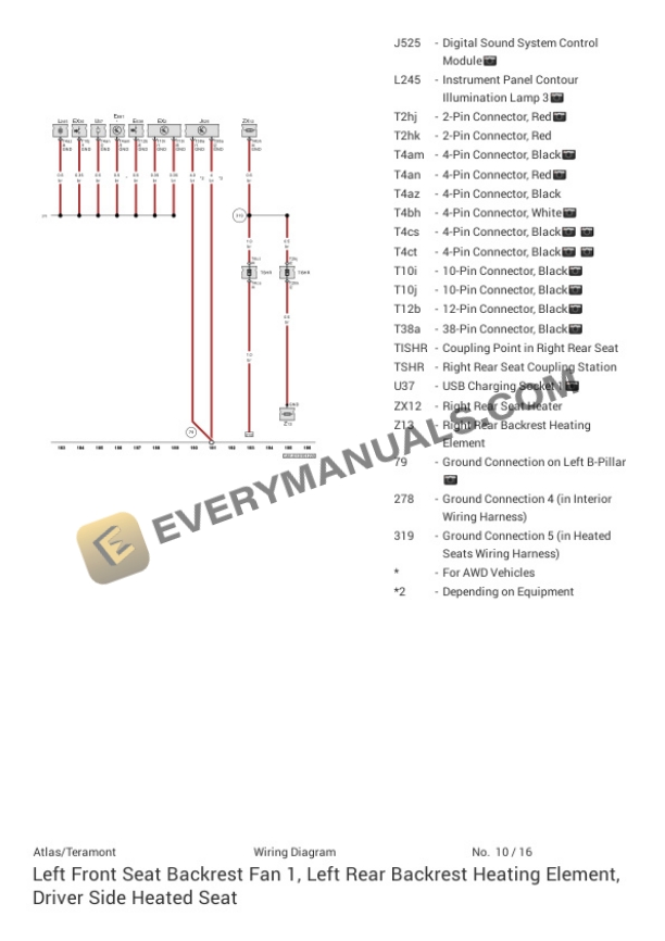 Volkswagen Atlas AWD (CA1) 2019 Electrical Diagrams V6-3.6L (CDVC) 7 Volkswagen Atlas AWD (CA1) 2019 Electrical Diagrams V6-3.6L (CDVC) - Image 5