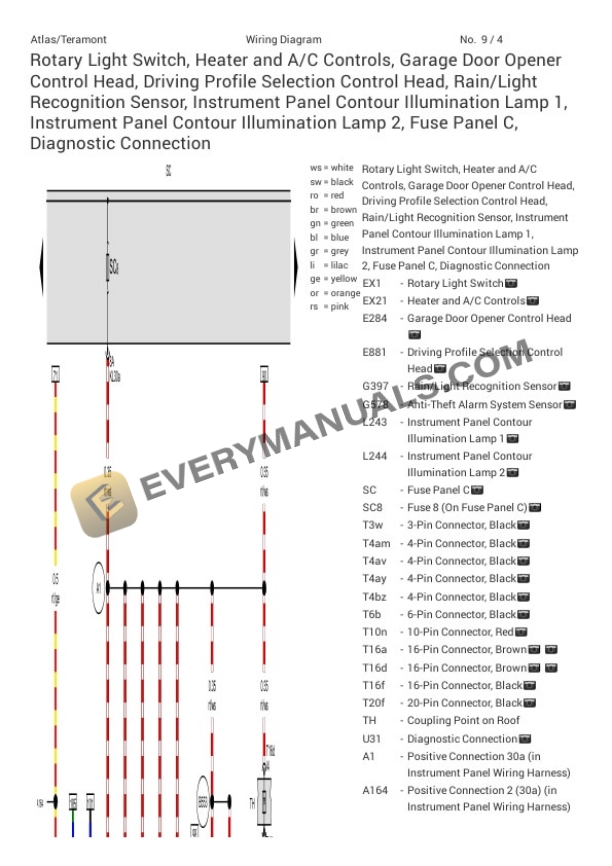 Volkswagen Atlas FWD (CA2) 2023 Electrical Diagrams L4-2.0L Turbo (DTFA) 5 Volkswagen Atlas FWD (CA2) 2023 Electrical Diagrams L4-2.0L Turbo (DTFA) - Image 3