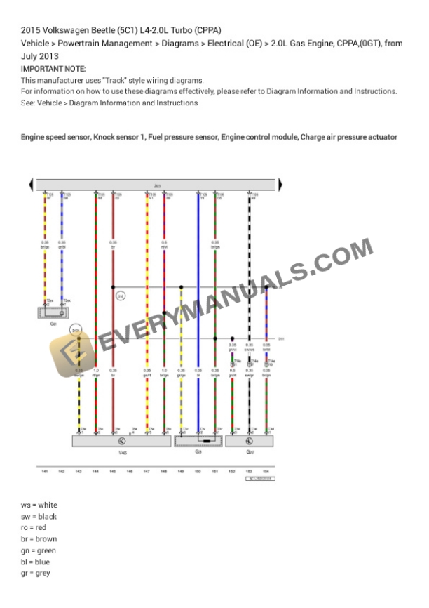 Volkswagen Beetle (5C1) 2015 Electrical Diagrams L4-2.0L Turbo (CPPA) 6 Volkswagen Beetle (5C1) 2015 Electrical Diagrams L4-2.0L Turbo (CPPA) - Image 4