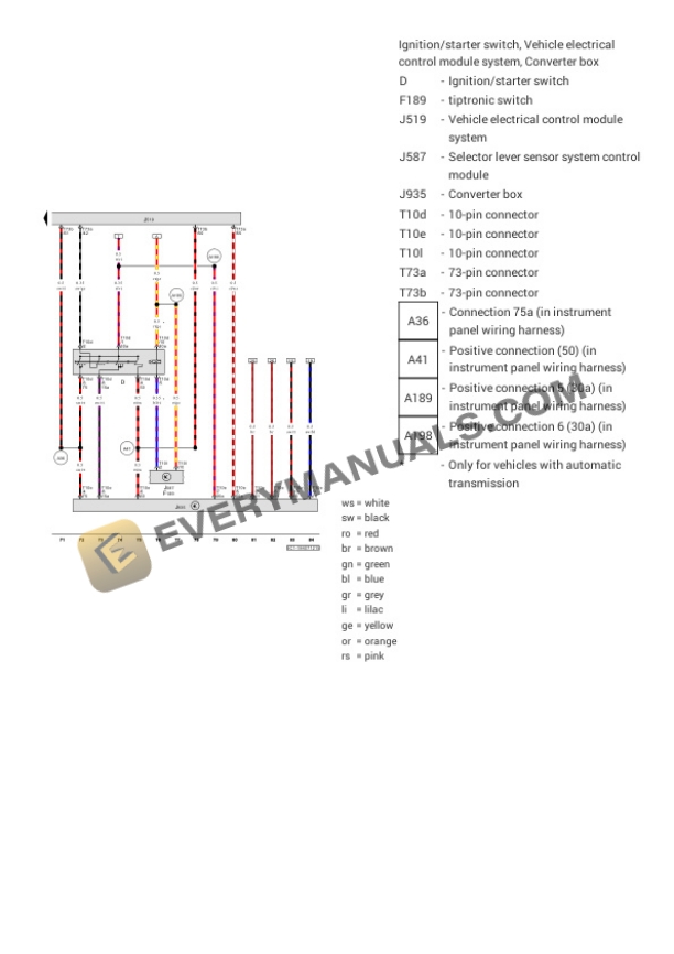 Volkswagen Beetle (5C1) 2016 Electrical Diagrams L4-1.8L Turbo (CPKA) 5 Volkswagen Beetle (5C1) 2016 Electrical Diagrams L4-1.8L Turbo (CPKA) - Image 3